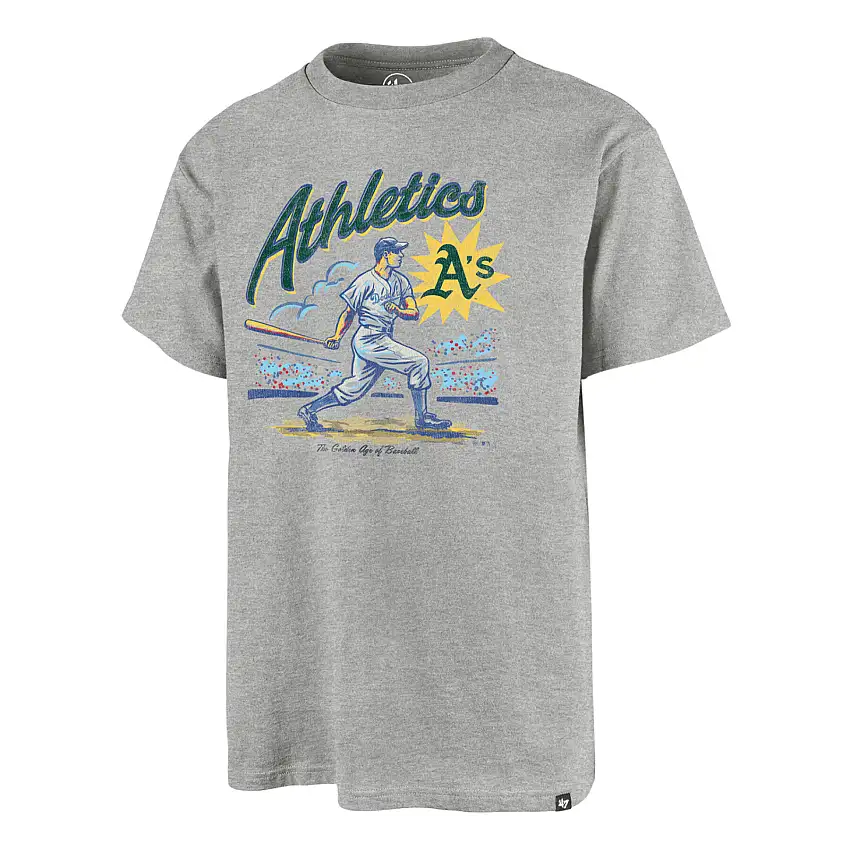 T-shirt 47Brand MLB Athletics Echo Cinderblock