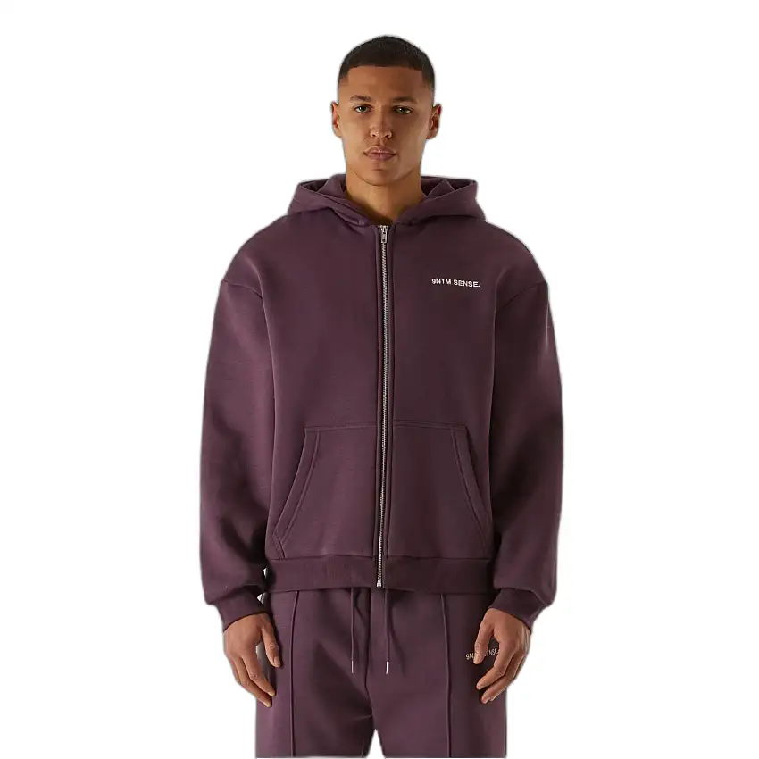 Felpa con cerniera a cappuccio 9N1M SENSE Essential Fluffy