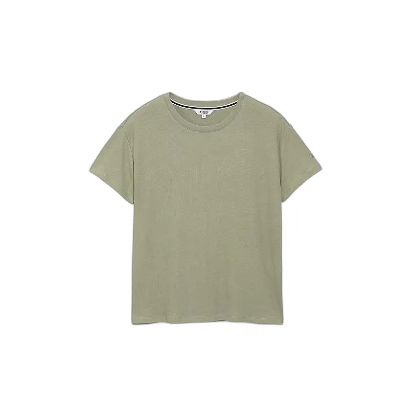 T-shirt girocollo in cotone e lino donna Aigle