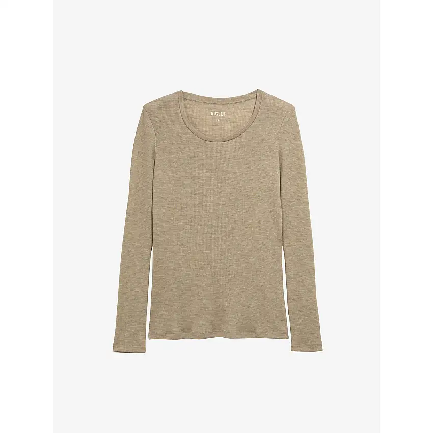 T-shirt a maniche lunghe donna a col ballerina Aigle