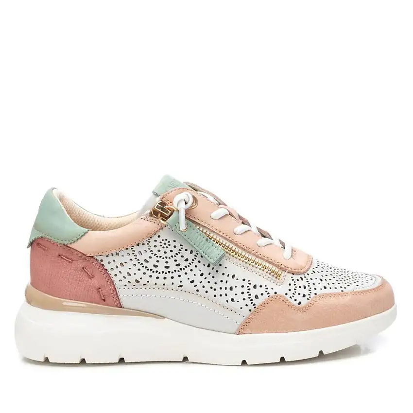 Sneakers con zip laterale e lacci in pelle donna Carmela