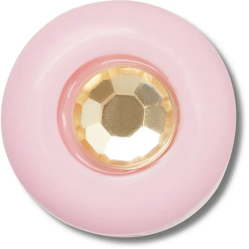 Jibbitz Crocs Pink and Yellow Acrylic Gem