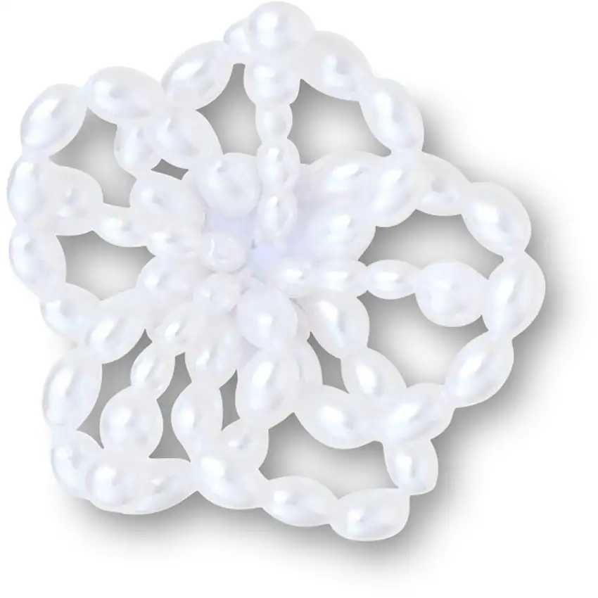 Jibbitz Crocs White Pearl Beaded Floral