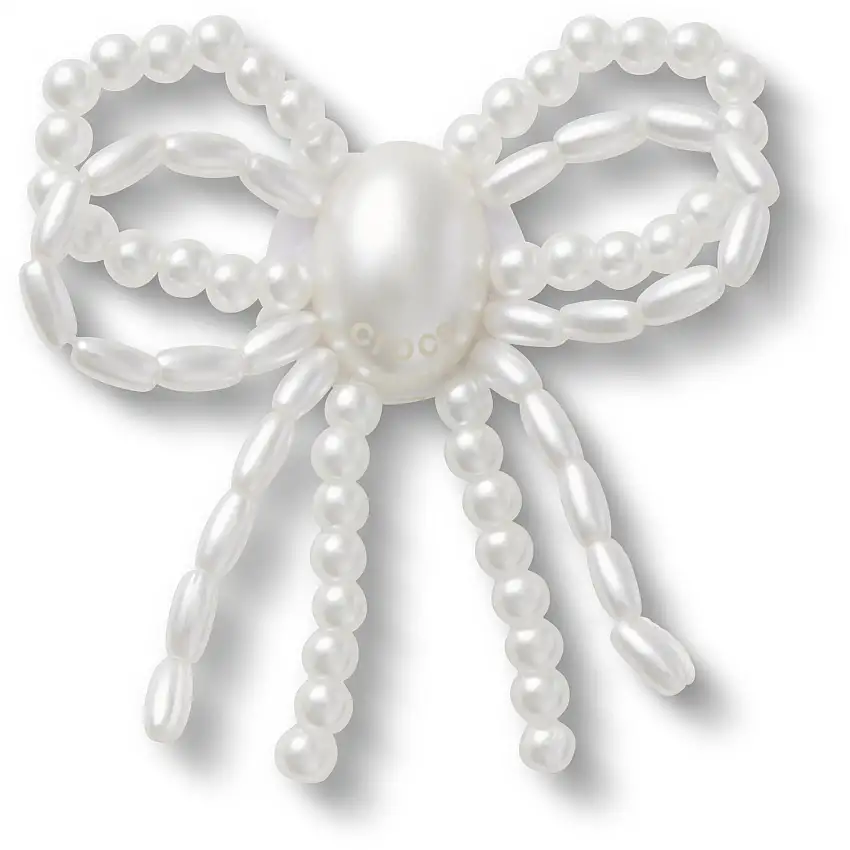 Jibbitz Crocs White Pearl Beaded Bow