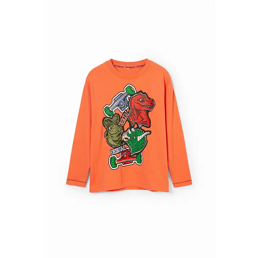 Maglietta a manica lunga per bambini Desigual Dinosaur
