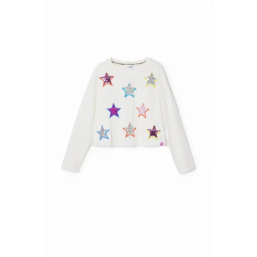 T-shirt stampato con stelle per ragazza Desigual