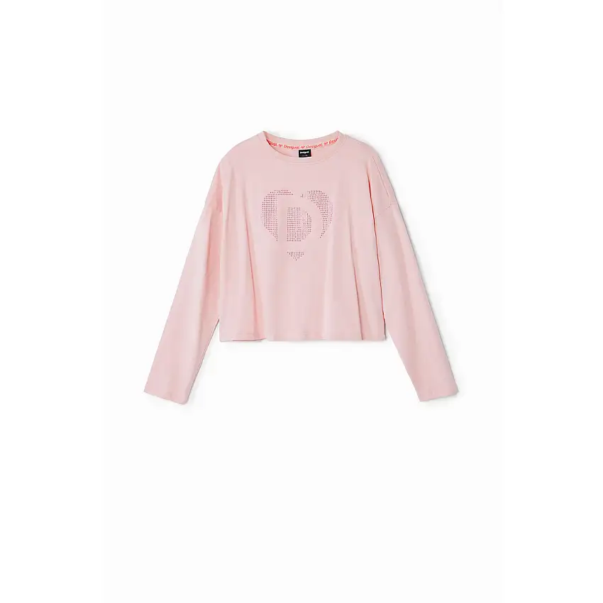 Maglietta a manica lunga da bambina Desigual Heart