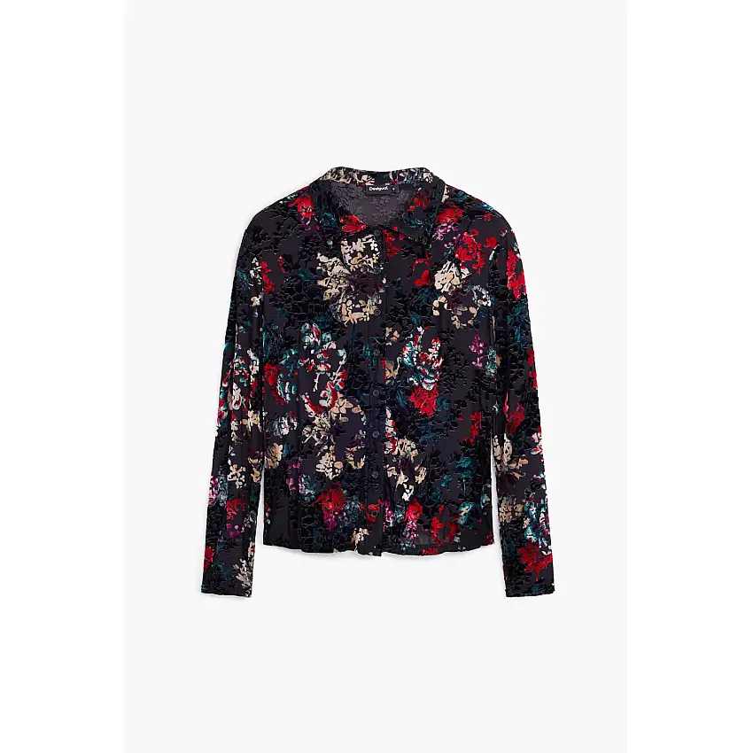 Blusa in tulle con stampa floreale donna Desigual