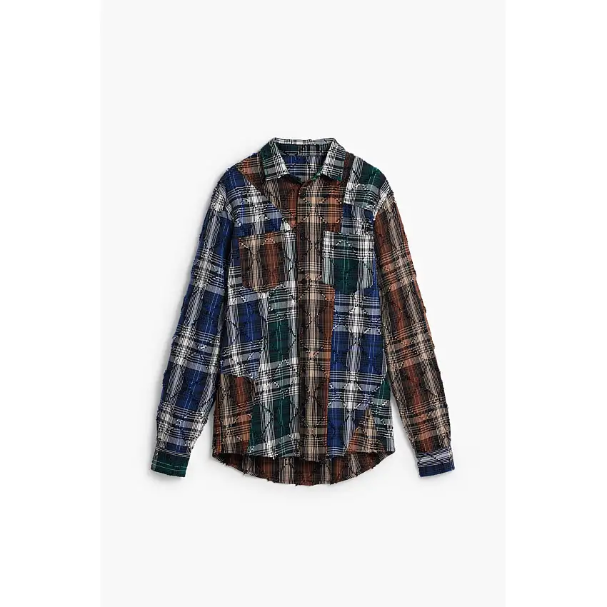 Camicia Desigual Cam_Checks And Fringes