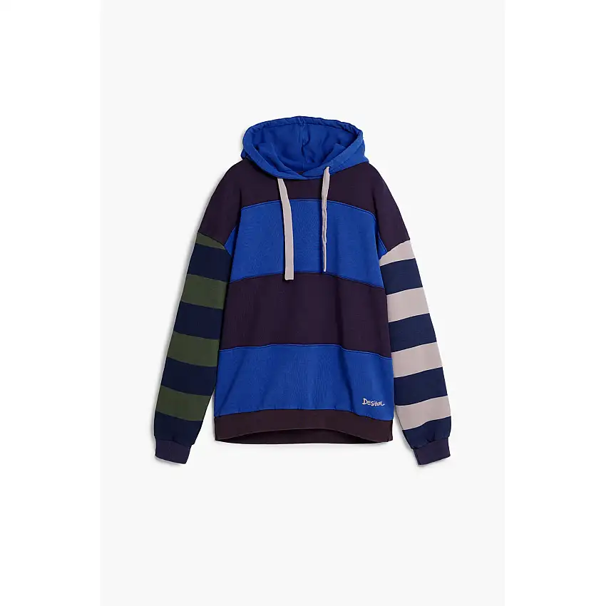 Felpa con cappuccio Desigual Stripes