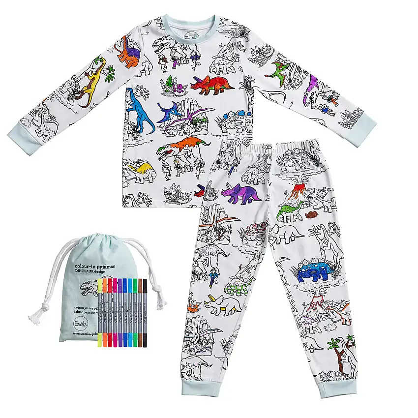 Pigiami per bambini Eat Sleep Doodle Dinosaur