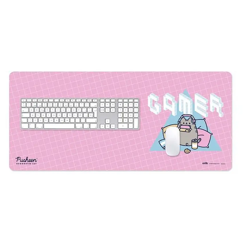 Tappeto da scrivania Erik Pusheen gaming [Misura 80x35 cm]