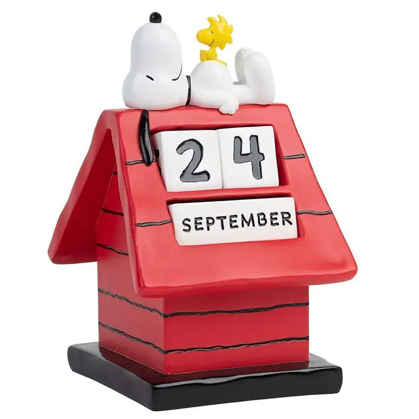 Calendario perpetuo 3D Erik Snoopy Doghouse [Misura 15x16x11 cm]