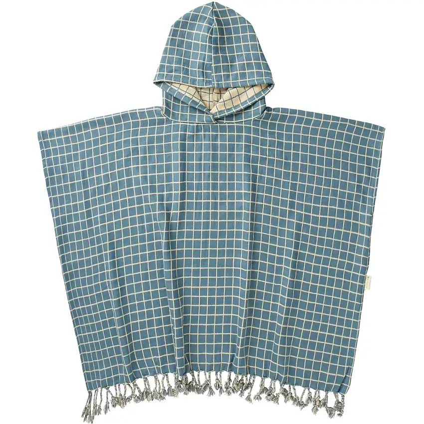 Poncho per bambini Fabelab Grid [Misura 4/6 anni]