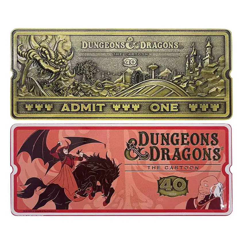 Oggetti decorativi Repliche Fanattik Dungeons & Dragons: The Cartoon Rollercoaster Ticket Limited Edition