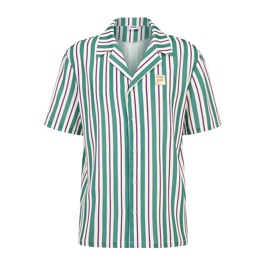 Polo oversize in satin Fila Lastro Striped