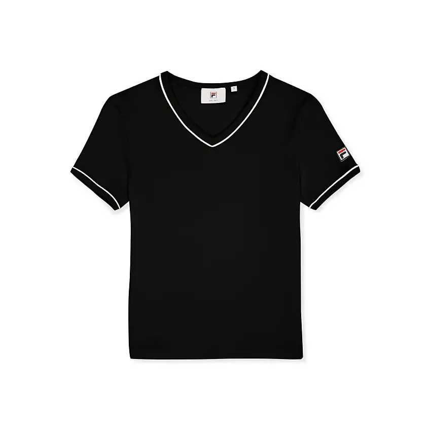 T-shirt da donna con scollo a V Fila Portello