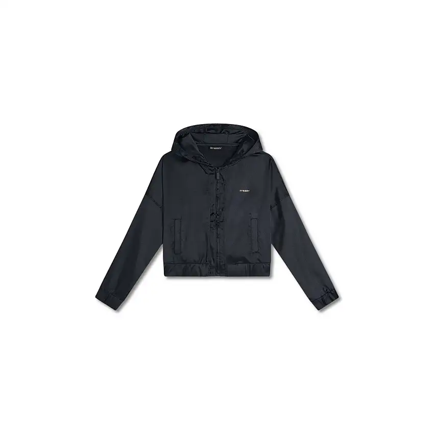 Felpa con cappuccio a zip intera effetto seta donna Freddy