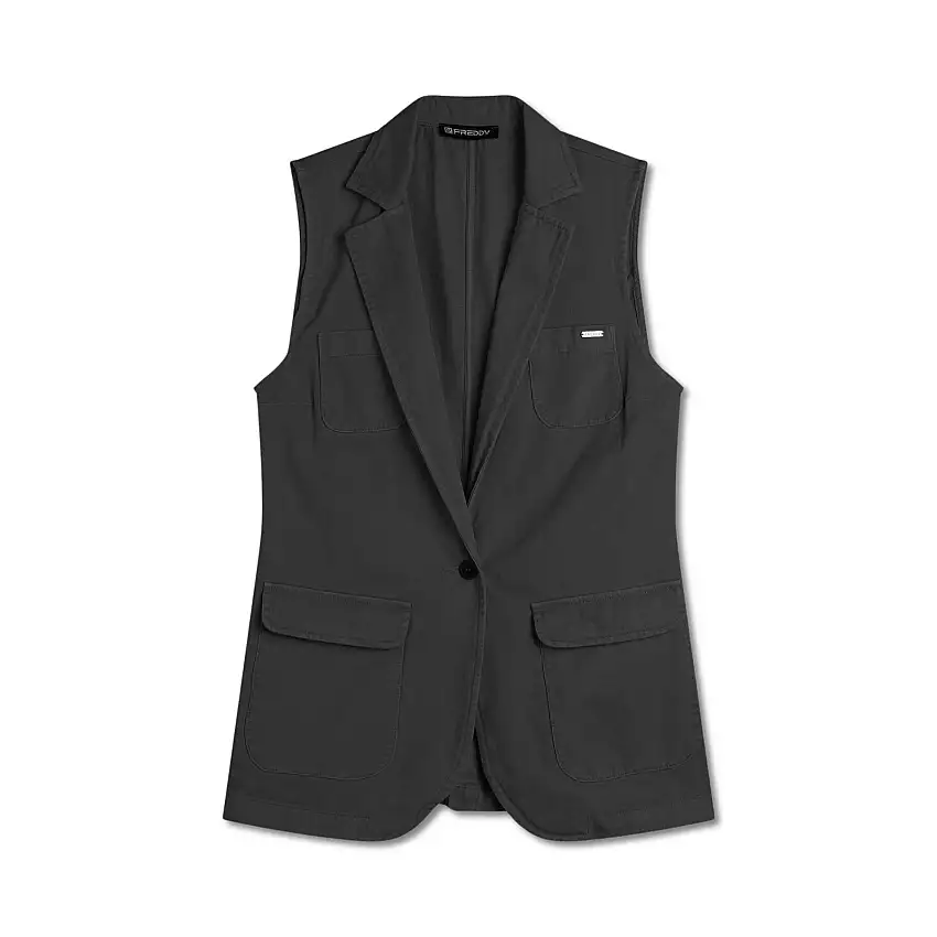 Gilet incrociato in gabardine donna Freddy