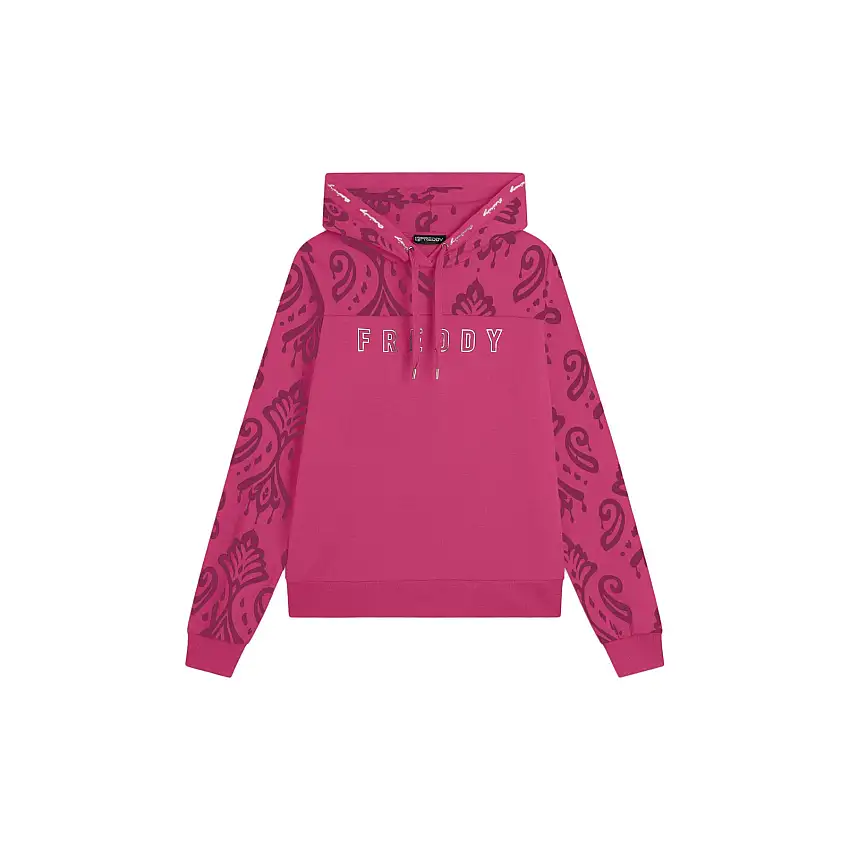 Felpa con cerniera a cappuccio da donna Freddy Evolution Pesante