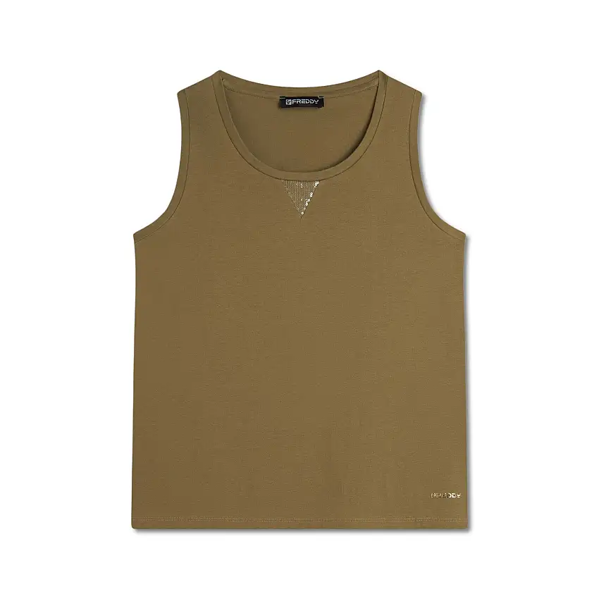 Canottiera da donna in jersey Freddy Regular Fit