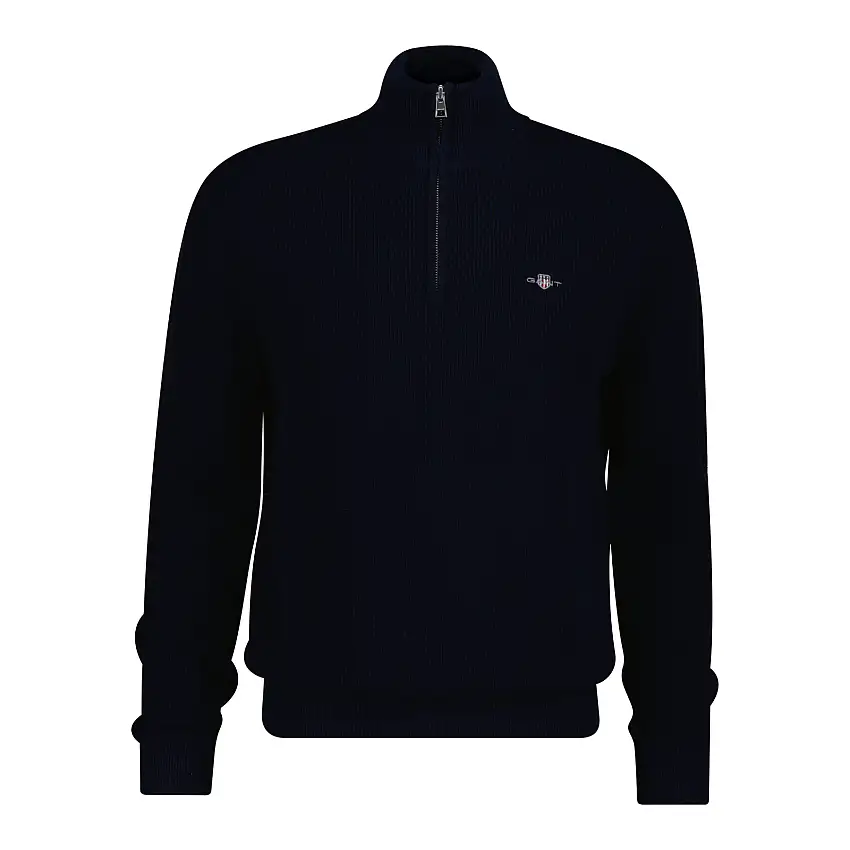 Felpa con cerniera a metà Gant Marino Ribbed
