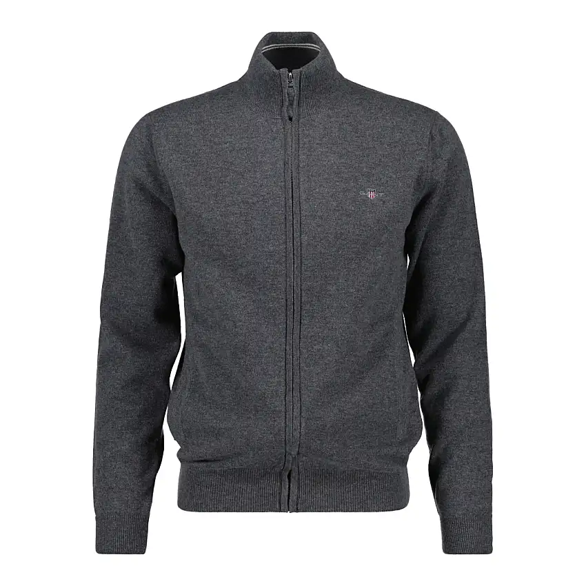 Cardigan in lana con zip completa Gant