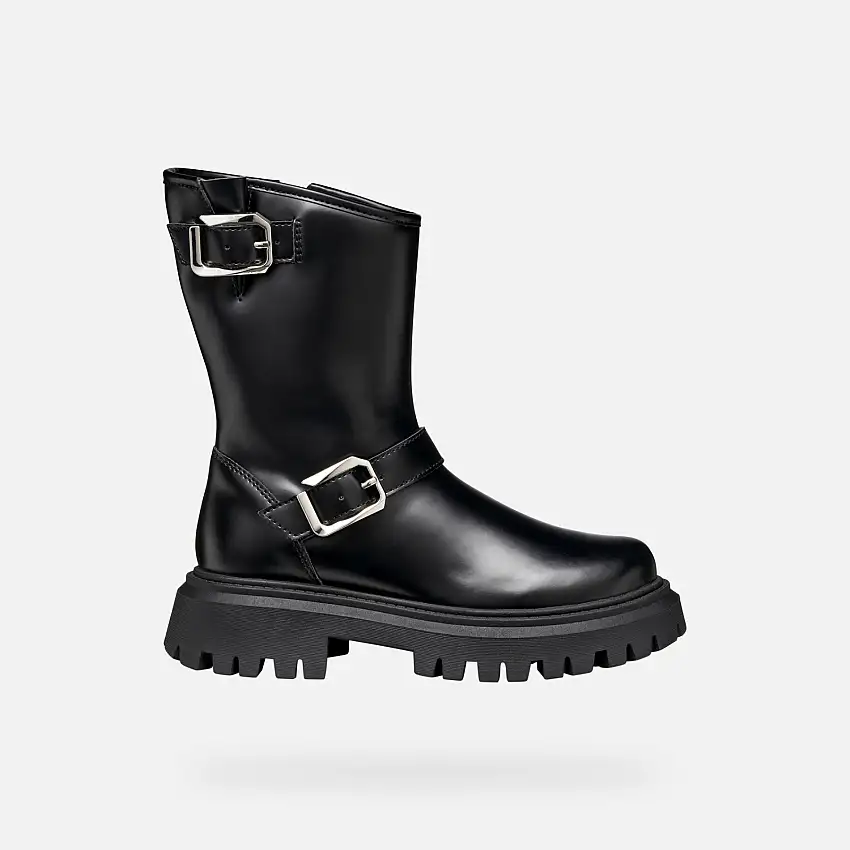 Stivaletti da biker con fibbia per donna Geox Maquinnens