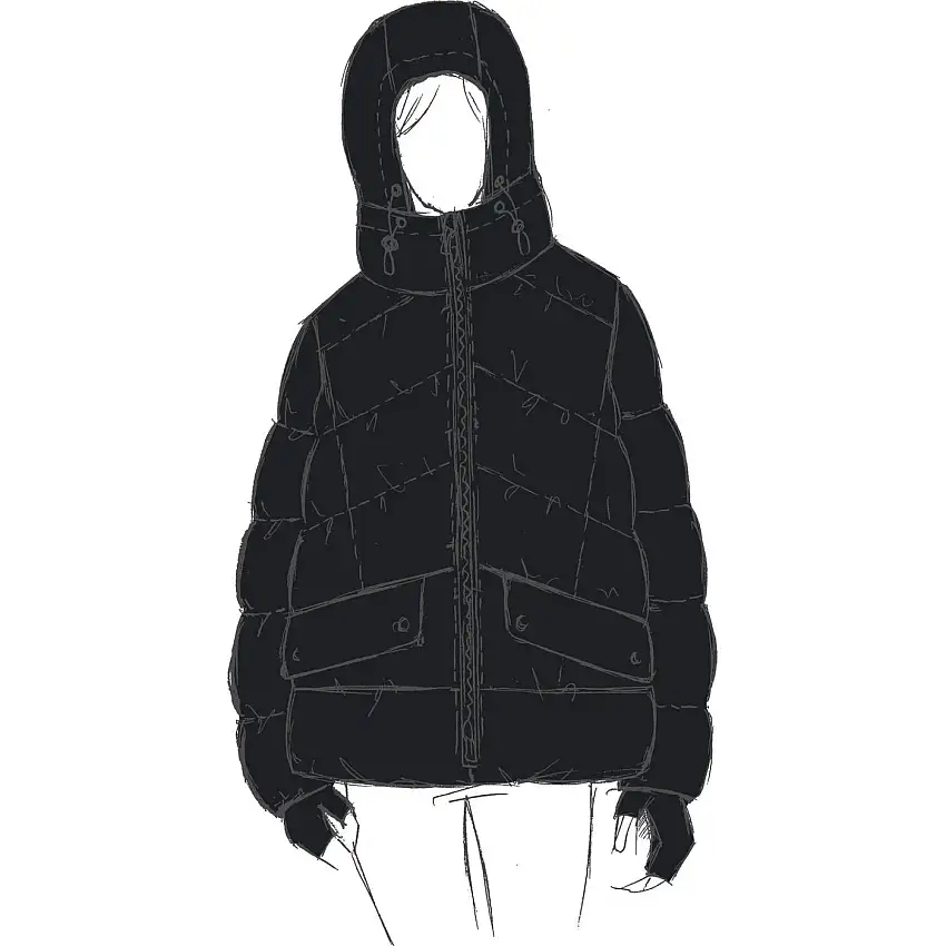 Piumino con cappuccio da donna Geox Serilda