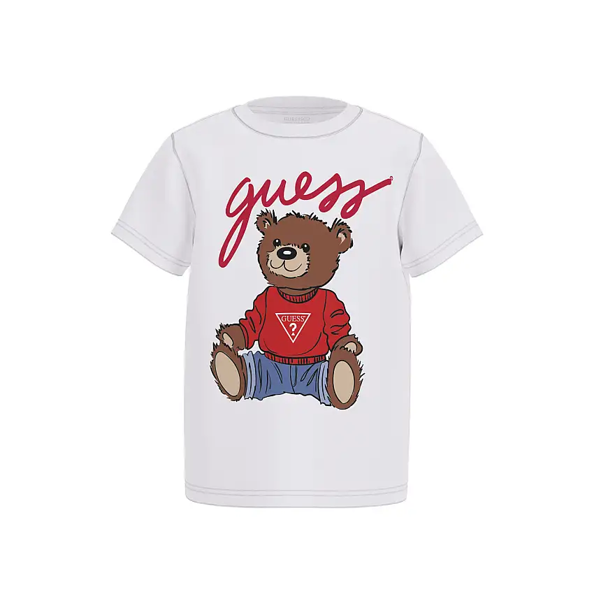 T-shirt con logo stampato a maniche corte per bambini Guess