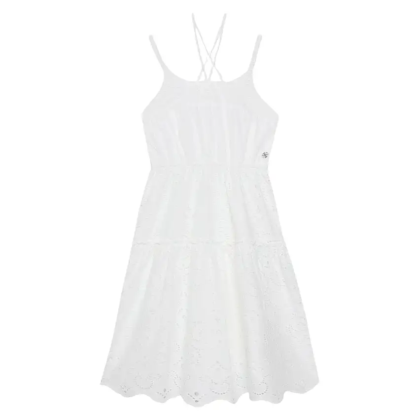 Abito a canotta svasato per ragazza Guess Sangallo