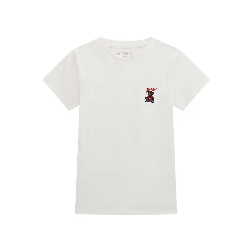 T-shirt girocollo in cotone per ragazza Guess