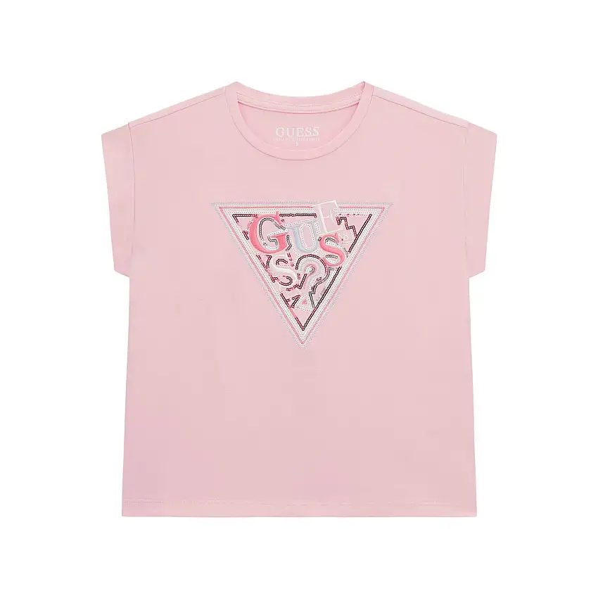 T-shirt con paillettes per ragazza Guess Midi