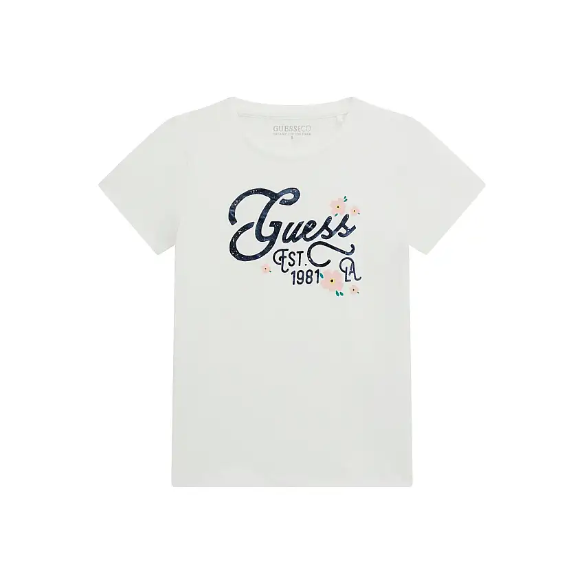 T-shirt con logo stampato per ragazza Guess