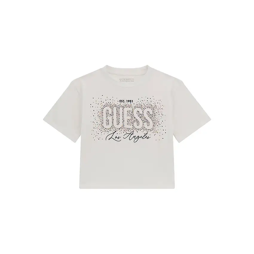 T-shirt da bambina a girocollo Guess Midi
