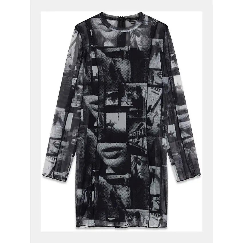 Abito attillato a maniche lunghe per ragazza Guess Mesh