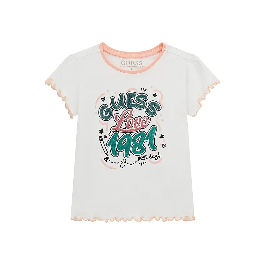 T-shirt girocollo a maniche corte per ragazza Guess