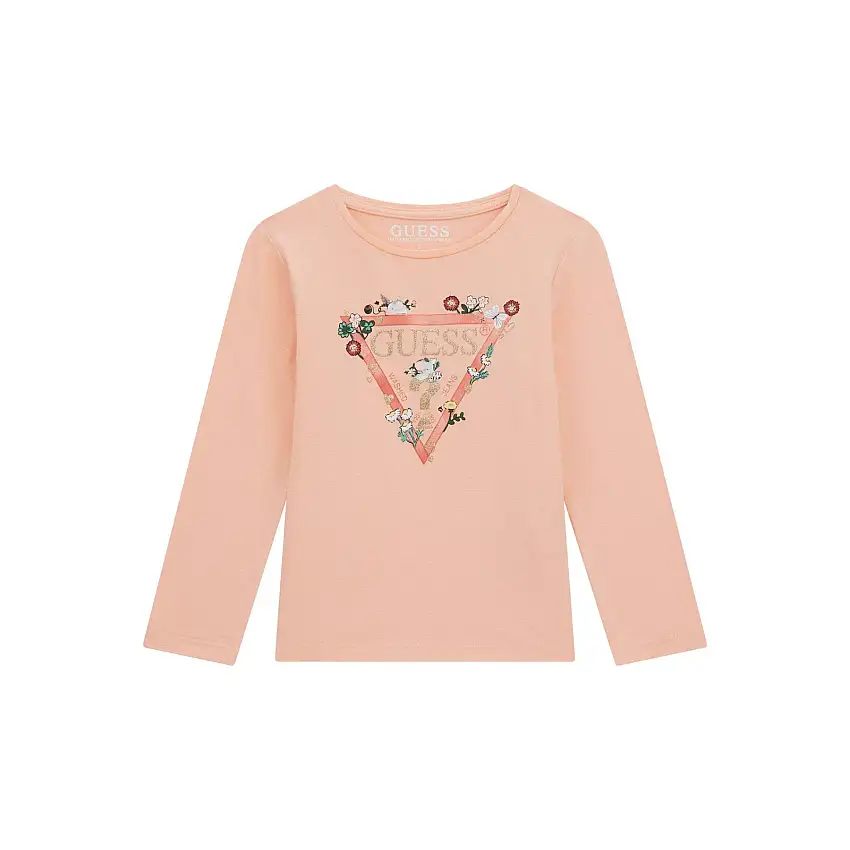 T-shirt a maniche lunghe girocollo per bambina Guess