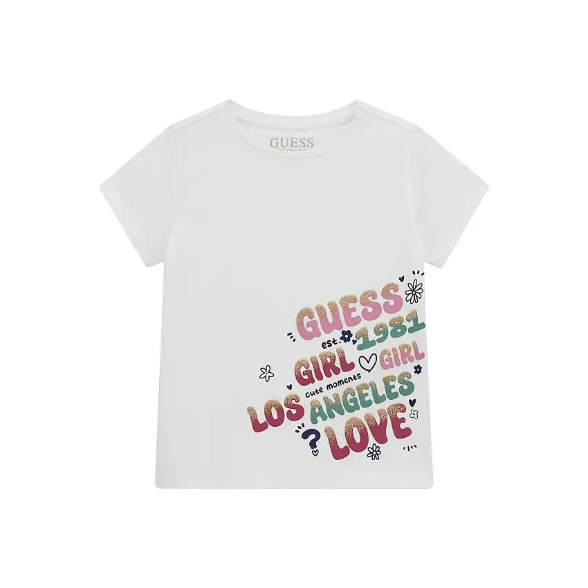 T-shirt a maniche corte col rotondo per bambina Guess