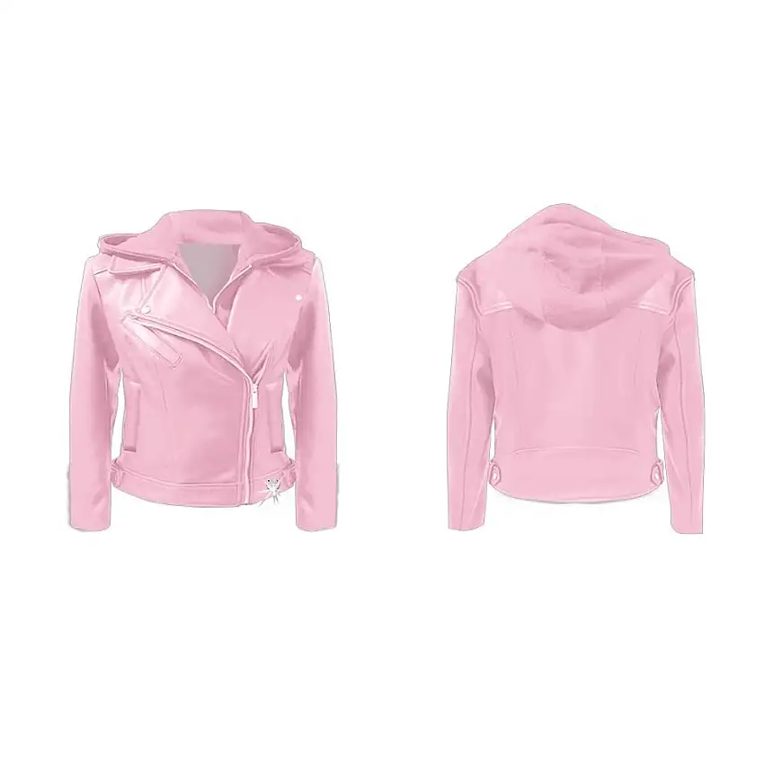 Giacca con cappuccio in PU per ragazza Guess