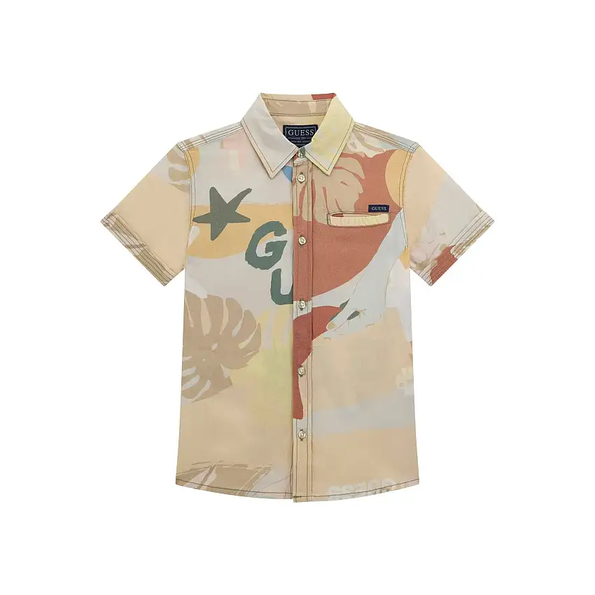 Camicia a maniche corte in viscosa per bambini Guess