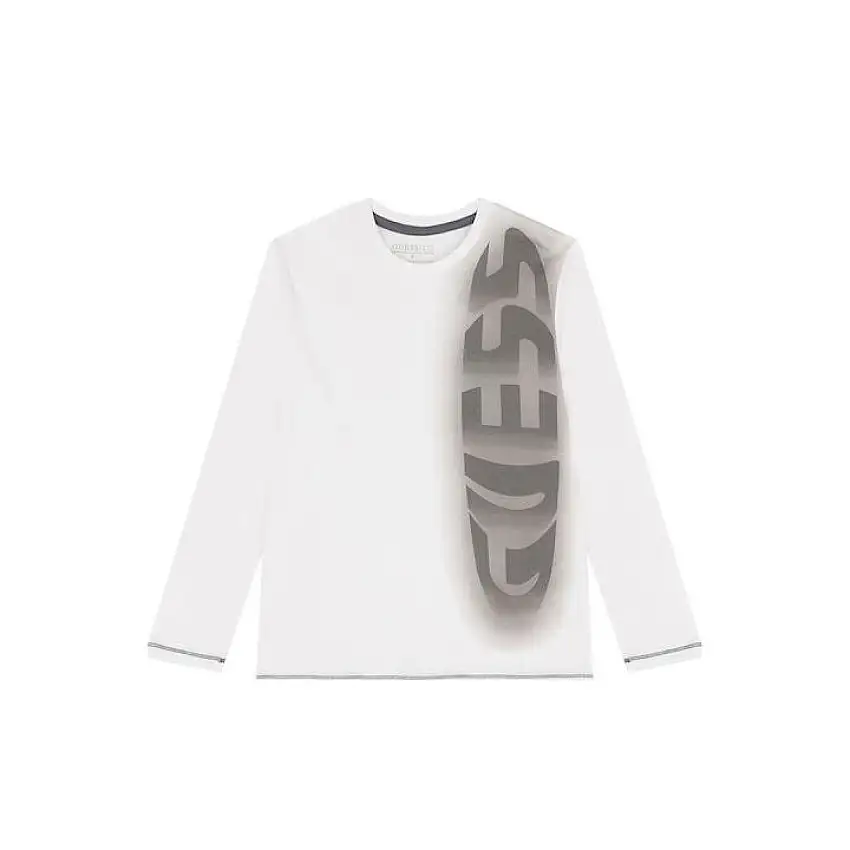 T-shirt a maniche lunghe con logo stampato per bambini Guess