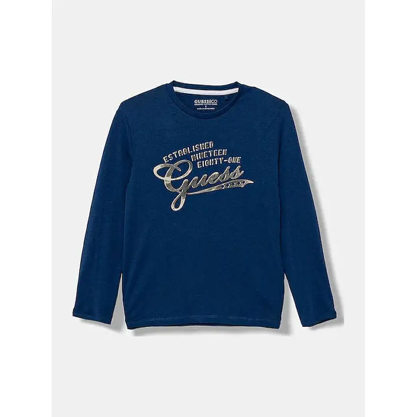 Maglietta a manica lunga bambino a girocollo Guess