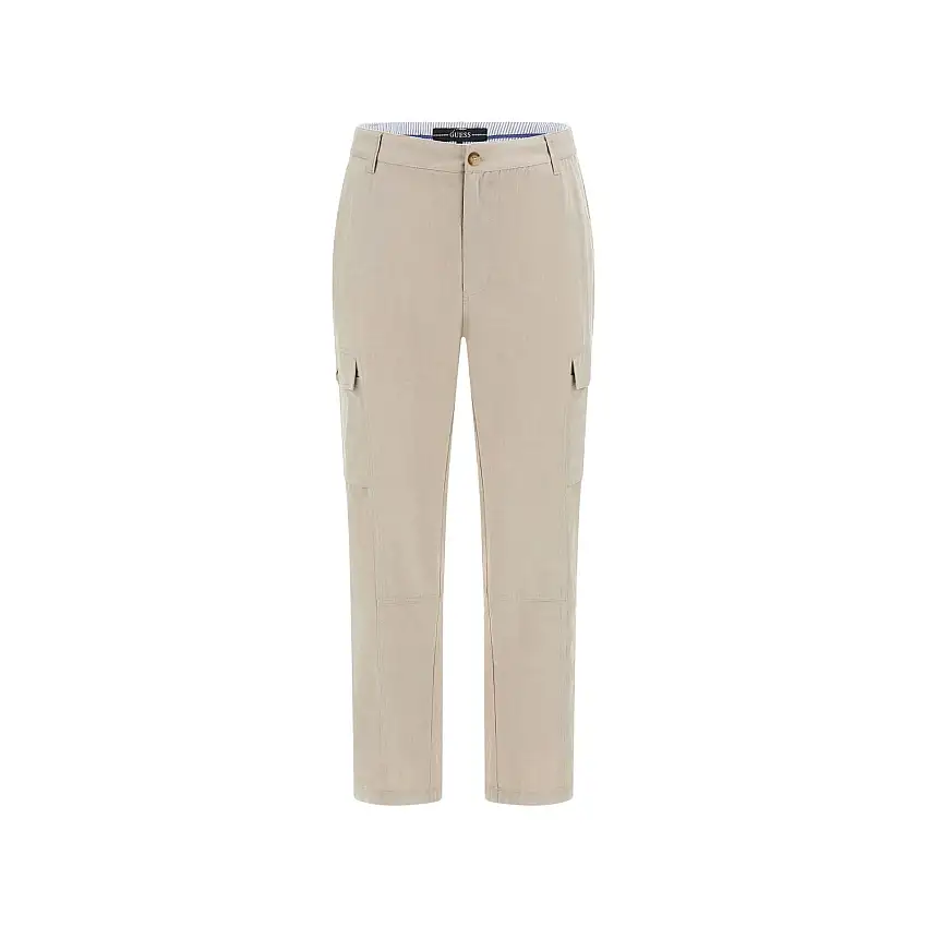 Pantaloni cargo in lino Guess Ari