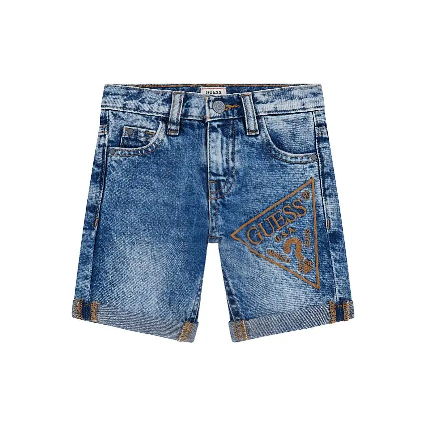Jeans corti in lino per bambino Guess