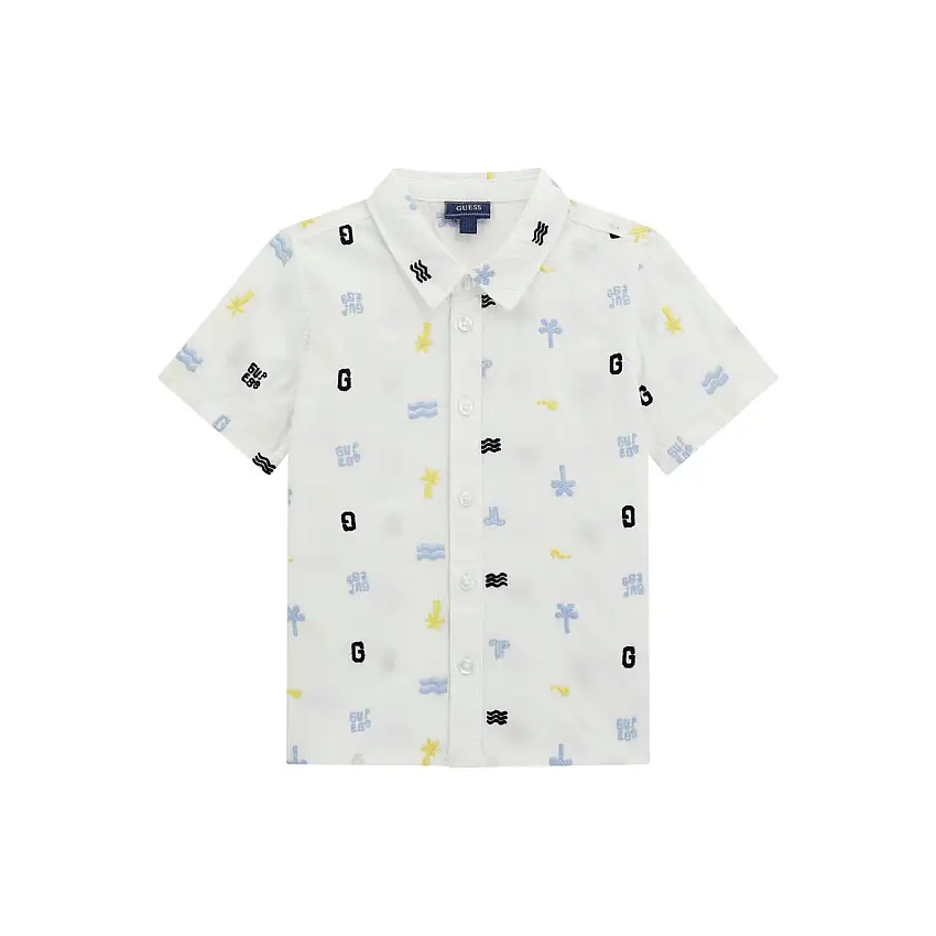 Camicia a maniche corte in popeline per bambini Guess