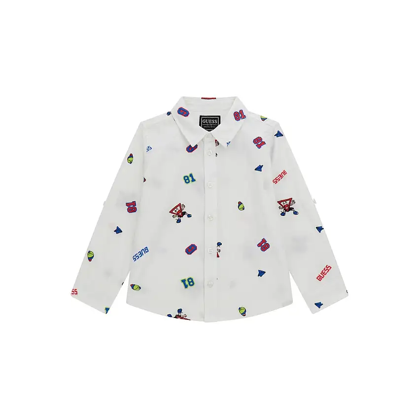 Camicia a maniche lunghe in popeline per bambini Guess