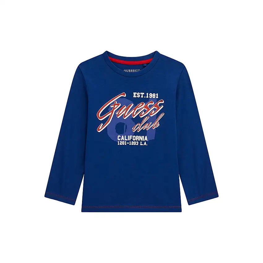 T-shirt a maniche lunghe in cotone per bambini Guess