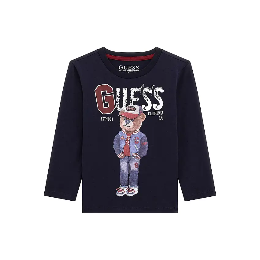 T-shirt stampato a maniche lunghe per bambino Guess