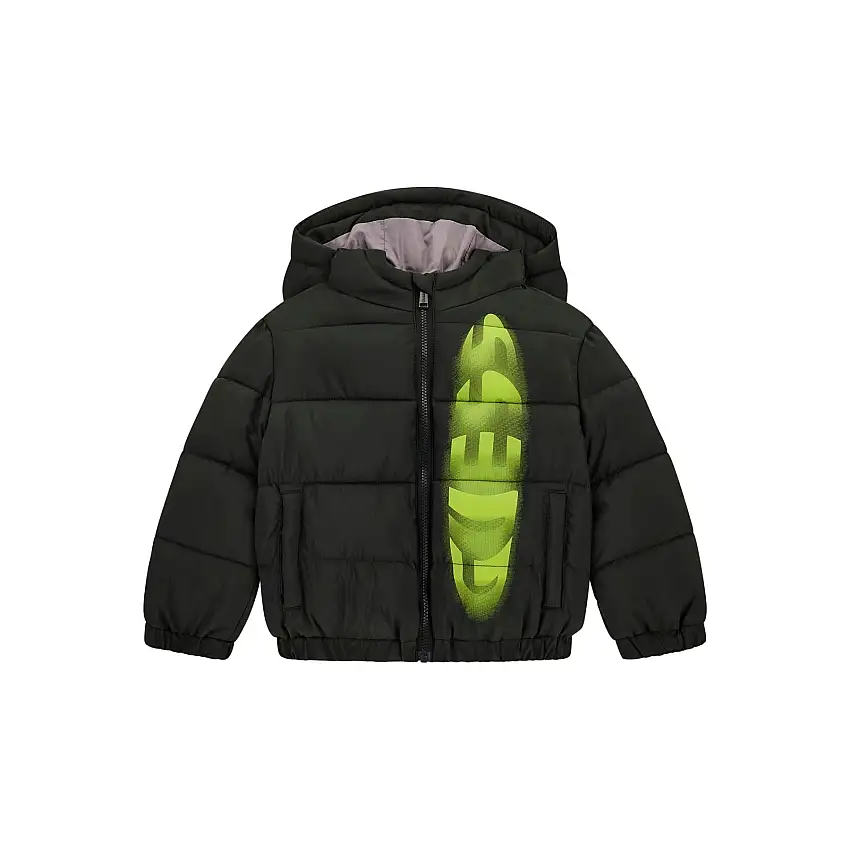 Giubbotto imbottito con cappuccio maniche lunghe per baby boy Guess